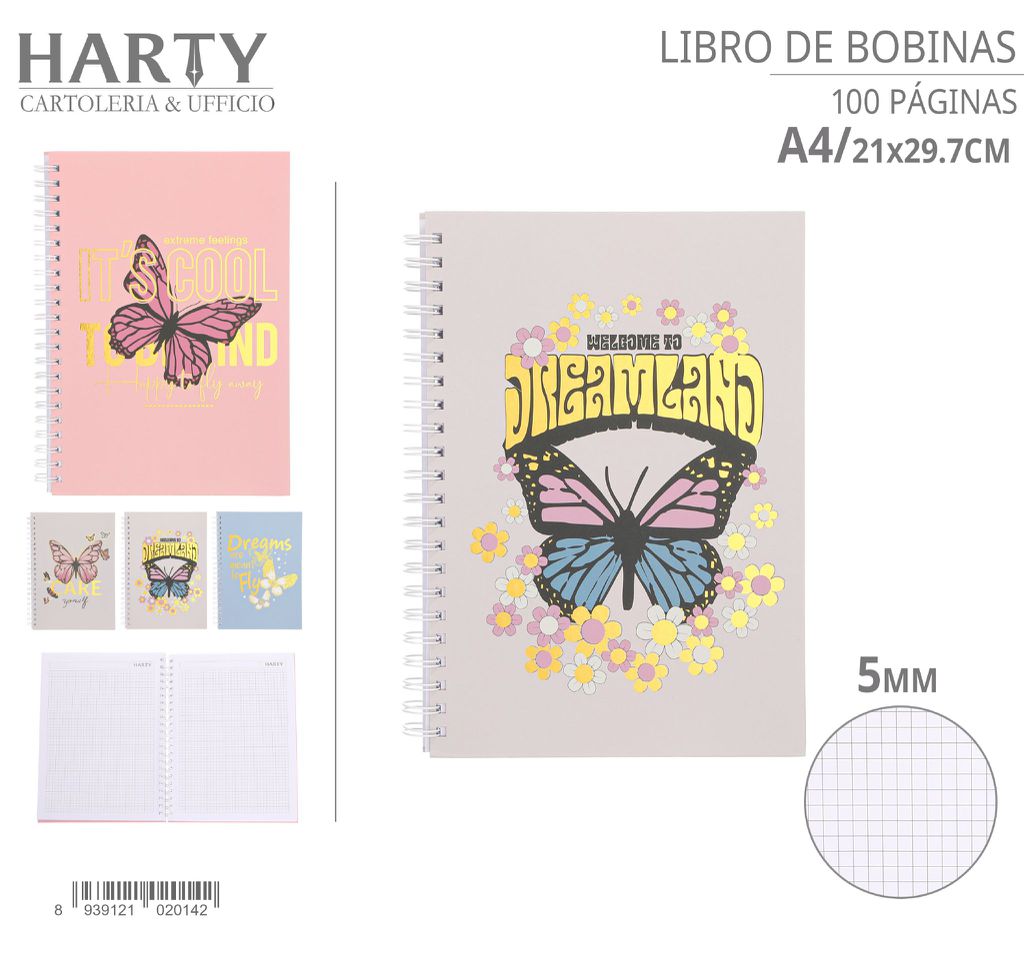 CUADERNO DE CUADRICULA（8PC SURTIDAS）