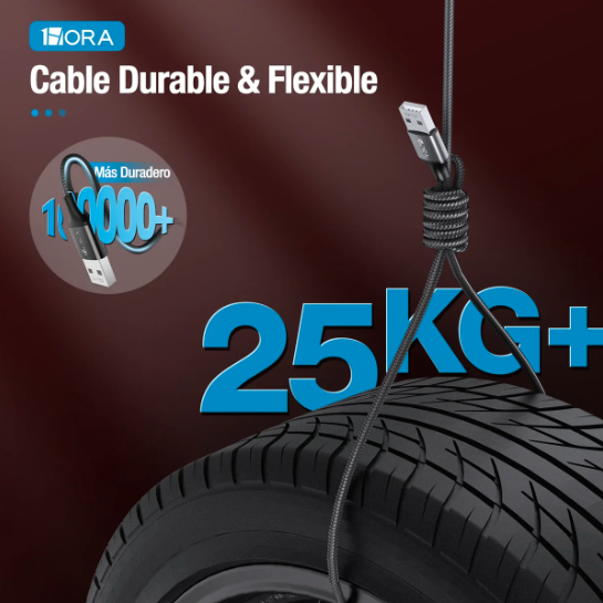 Cable Usb C 3 En 1 Para Ip V8 Tipo C Cable 1m 2.1a Cab259（PAQUETE DE 50PC ）