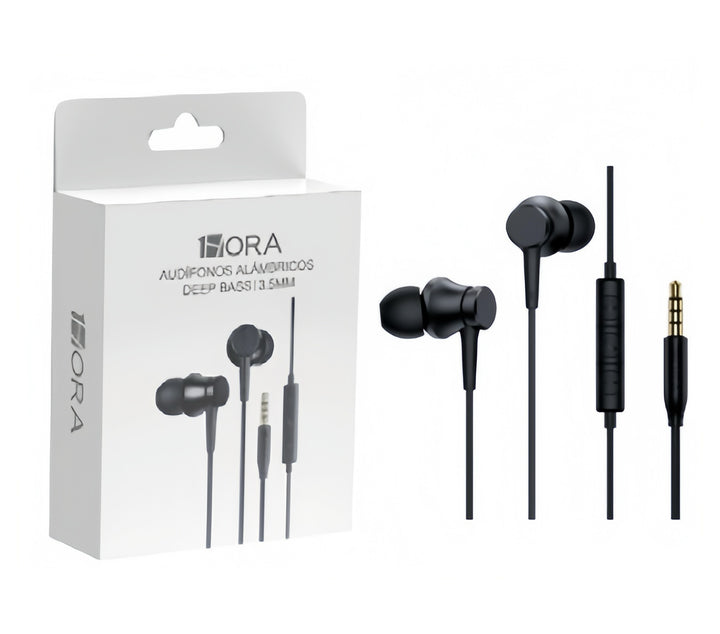 Auriculares con Microfonos In-ear Earbuds Accesorios para Celulares 1Hora AUT111（PAQUETE DE 50PC ）