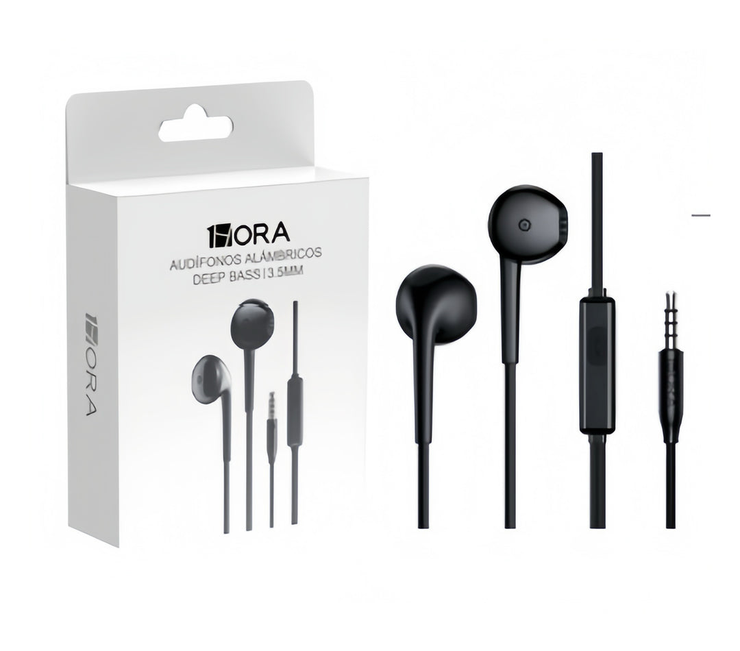 Audifonos In Ear Manos Libres 3.5mm Audifonos Alambrico con Microfonos In-ear Earbuds 1Hora Aut117（PAQUETE DE 50PC ）