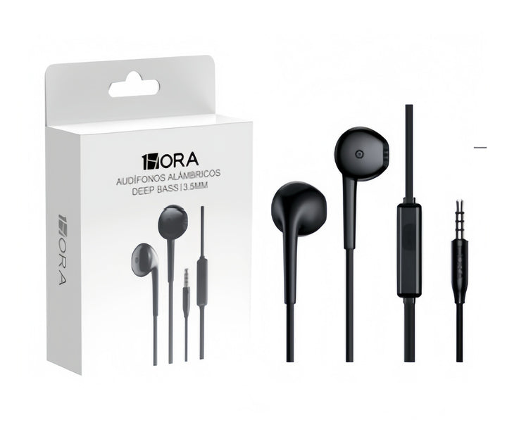 Audifonos In Ear Manos Libres 3.5mm Audifonos Alambrico con Microfonos In-ear Earbuds 1Hora Aut117（PAQUETE DE 50PC ）