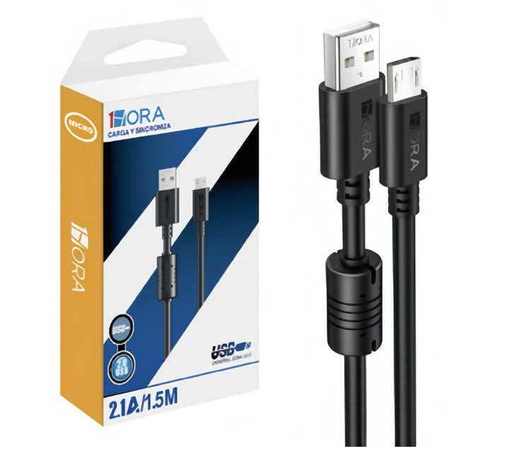 Cable V8 Micro Usb Reforzado 1.5m 1 Hora CAB031（PAQUETE DE 50PC ）