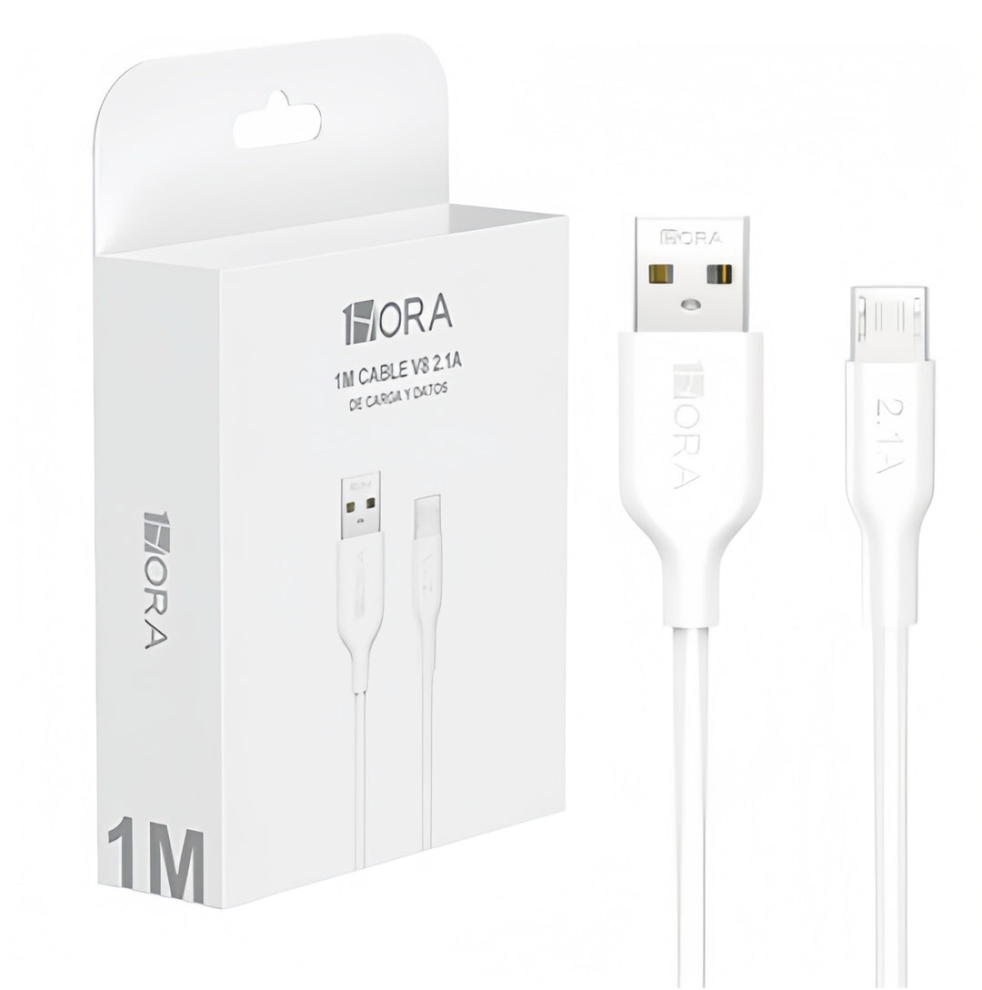 1hora 2.1a V8 Micro Usb 1m Rudo Carga Rápida Datos CAB236（PAQUETE DE 50PC ）