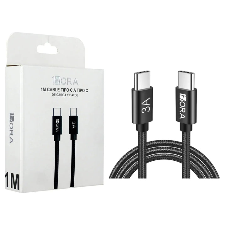 Cable Tipo C A Tipo C Carga Rápida Nylon Trenzado 3a 1m CAB265（PAQUETE DE 50PC ）