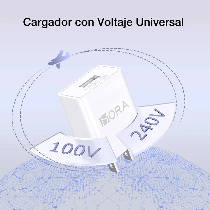 Cargador Usb Con Cable Micro-usb Cargador Universal Carga Rápida GAR064 (PAQUETE DE 50PC)
