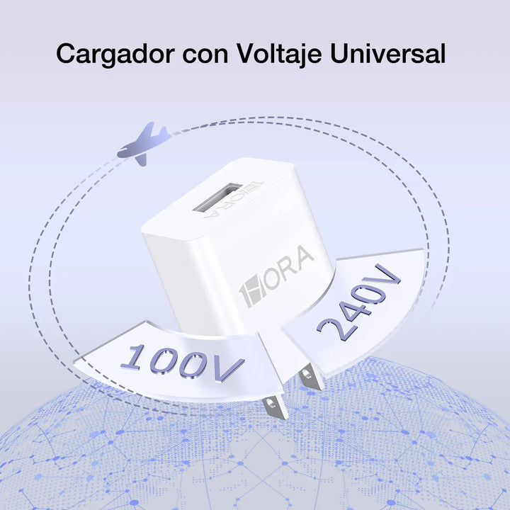 Cargador Usb Tipo C 10w Carga 1 Hora Cargadores con Cable Usb a Tipo C GAR080 （PAQUETE DE 50PC ）