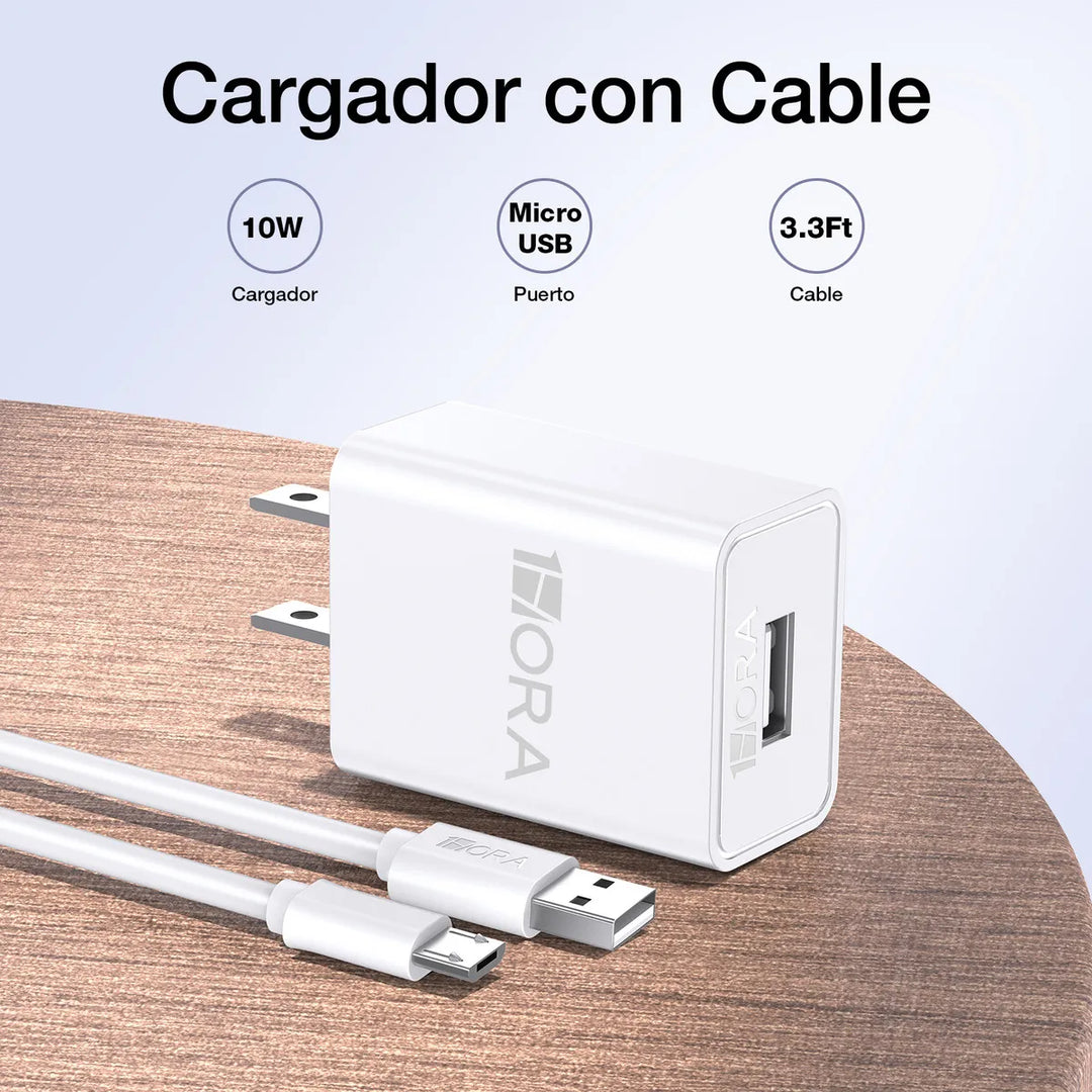 Cargador Usb Con Cable Micro-usb Cargador Universal Carga Rápida GAR064 (PAQUETE DE 50PC)
