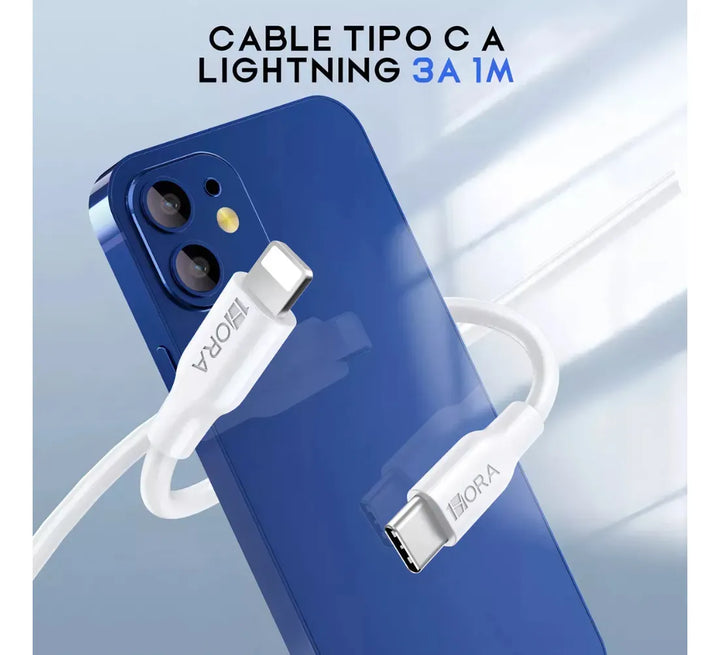 Cable Usb Tipo-c A Ip 1hora 3a, 2 Metros Blanco Cab271（PAQUETE DE 50PC ）