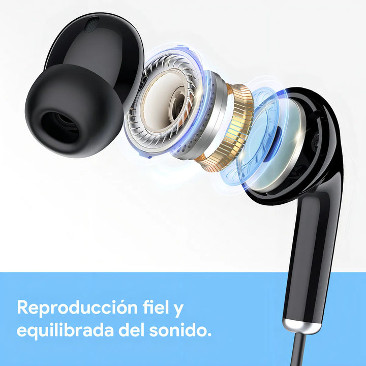 Audífonos Alámbricos Manos Libres In Ear con Micrófono para 3.5mm Jack 1Hora con Control de Volumen AUT123（PAQUETE DE 50PC ）