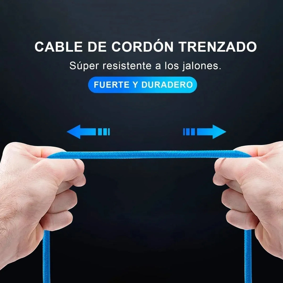 Cable IP 2.4A TRENZADO 1HORA CAB250（PAQUETE DE 50PC ）