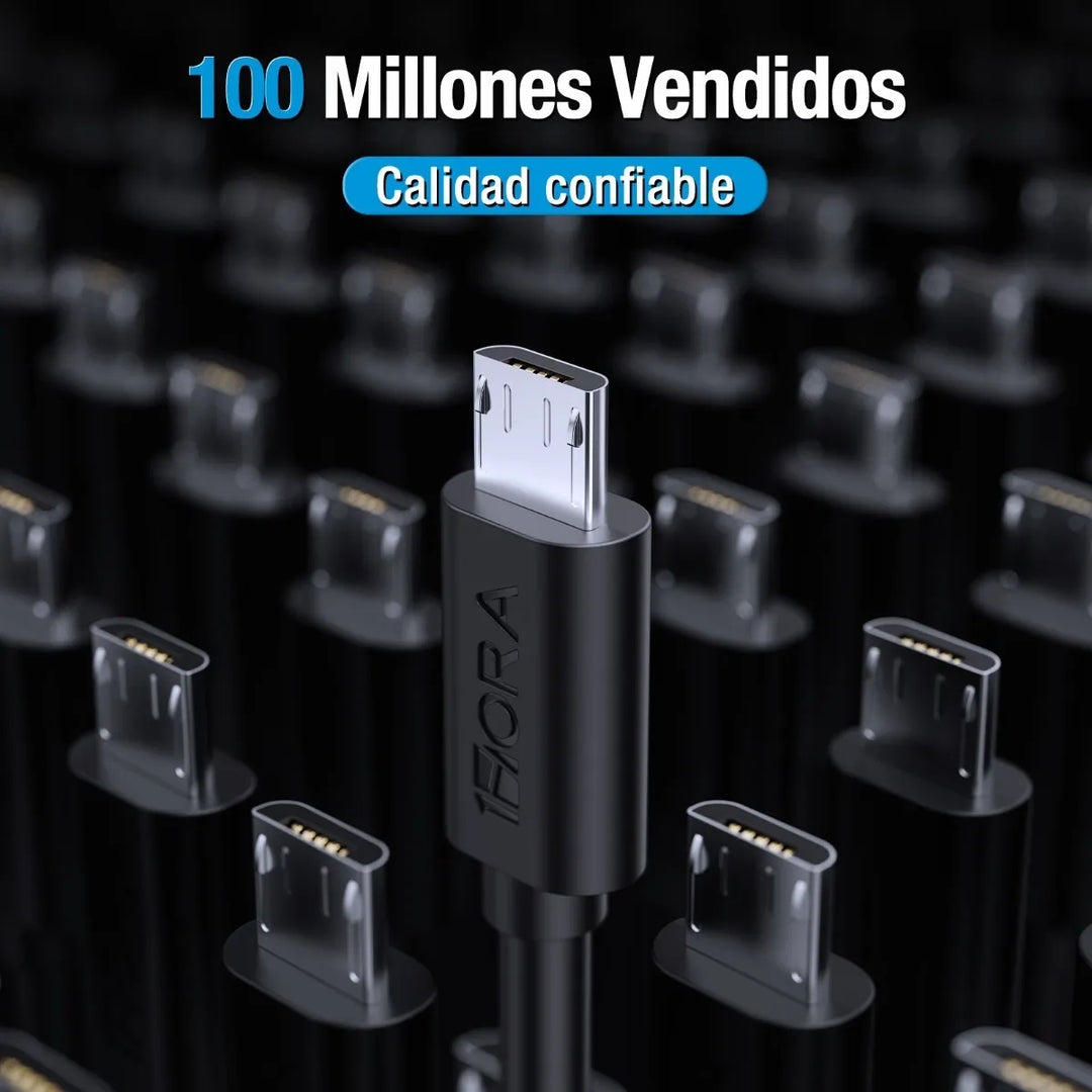 Cable USB 2m Cable V8 1Hora Carga Rapida Cable de Datos Entrada Micro USB CAB178（PAQUETE DE 50PC ）