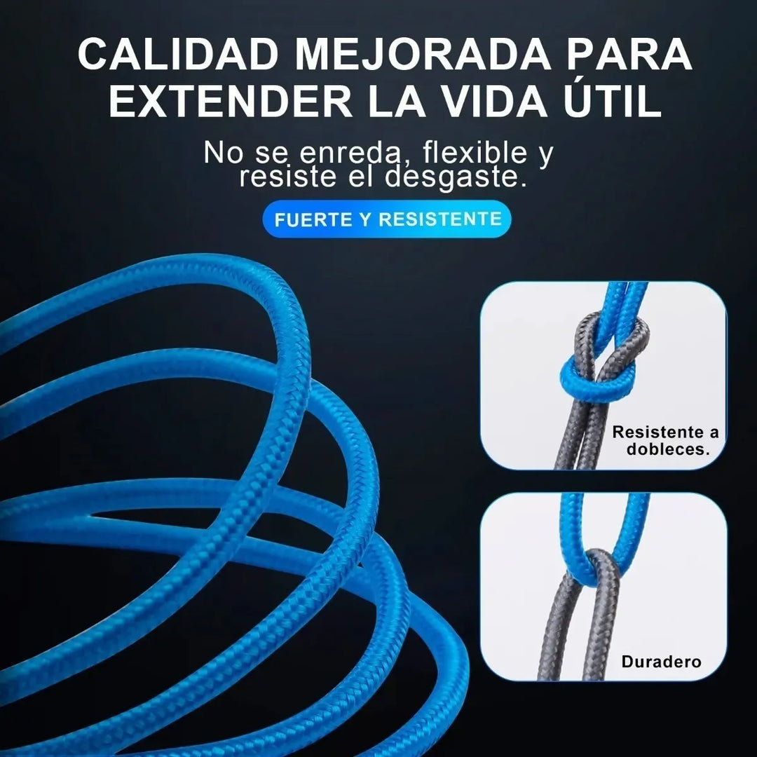 Cable IP 2.4A TRENZADO 1HORA CAB250（PAQUETE DE 50PC ）