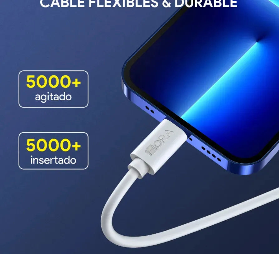 Cable Usb A Lightning Ip 1hora Cab247（PAQUETE DE 50PC ）