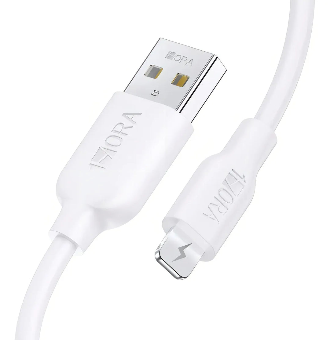 Cable 1Hora USB IP Carga rapida 2.1amp 1 metro CAB238（PAQUETE DE 50PC ）