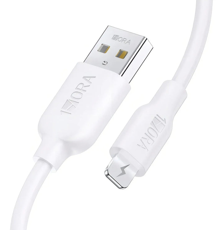 Cable 1Hora USB IP Carga rapida 2.1amp 1 metro CAB238（PAQUETE DE 50PC ）