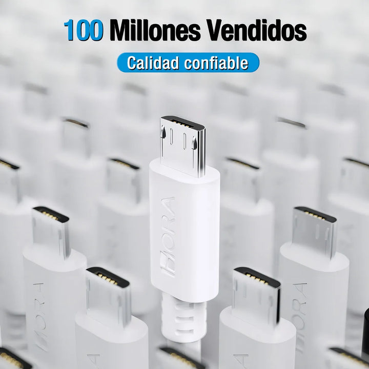 Cable V8 Micro Usb Reforzado 1.5m 1 Hora CAB031（PAQUETE DE 50PC ）