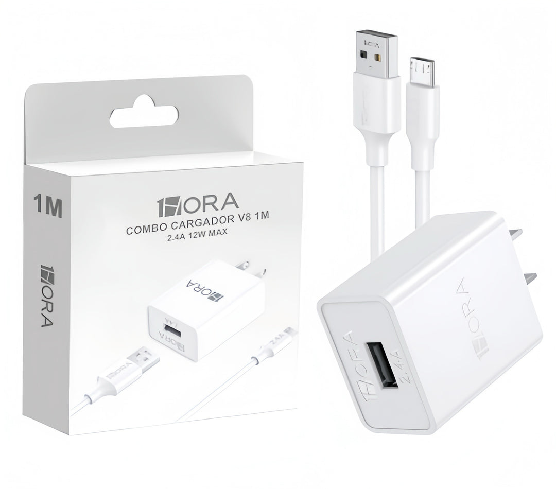 Cargador USB con cable Micro-USB Cargador Universal Carga Rápida GAR124（PAQUETE DE 50PC ）