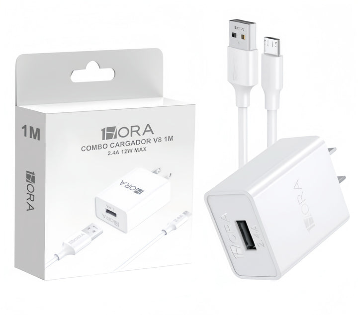 Cargador USB con cable Micro-USB Cargador Universal Carga Rápida GAR124（PAQUETE DE 50PC ）