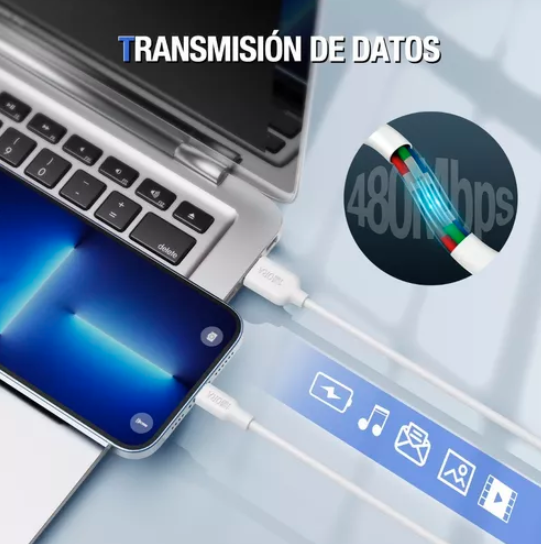 Cable V8 Micro Usb Reforzado 1hora CAB186（PAQUETE DE 20PC ）