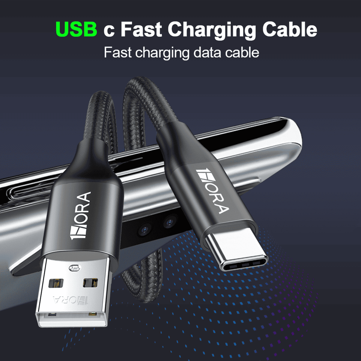 CABLE TIPO C 2.4A TRENZADO 1HORA CAB249（PAQUETE DE 50PC ）